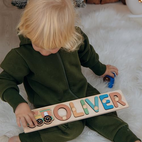 Personalized Wooden Name Puzzle for Baby Girl