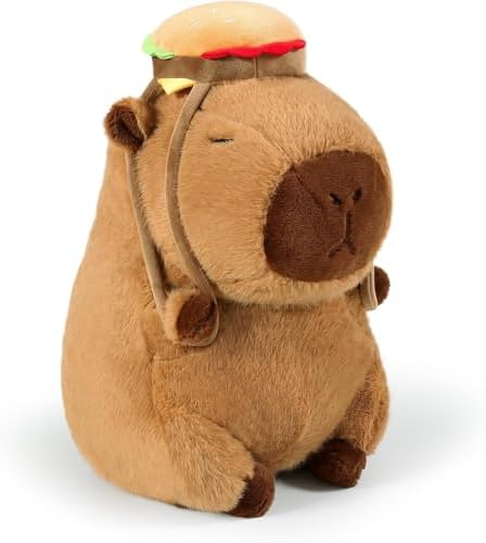 Cute Capybara Plush with Turtle Backpack - 8 Inch Huggable Stuffed Animal