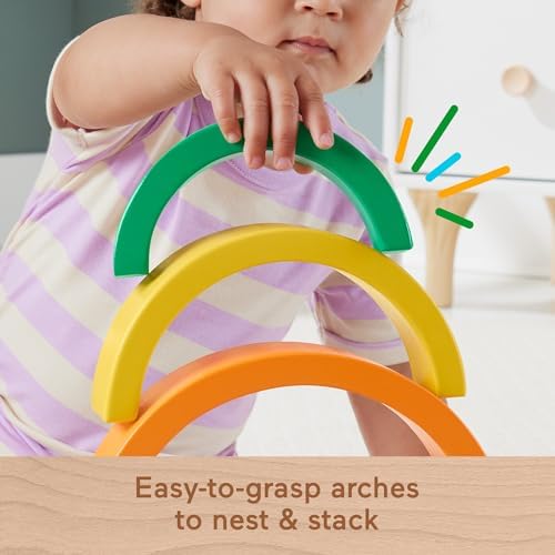 Fisher-Price Stacking Rainbow Blocks for Toddlers
