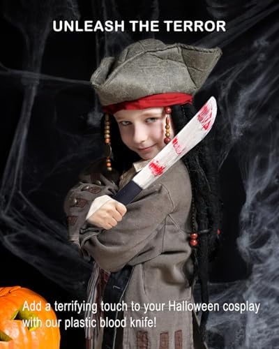 Bloody Butcher Knife Halloween Costume Prop