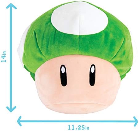Super Mario 1Up Mushroom Plushie - 15 Inch Collectible