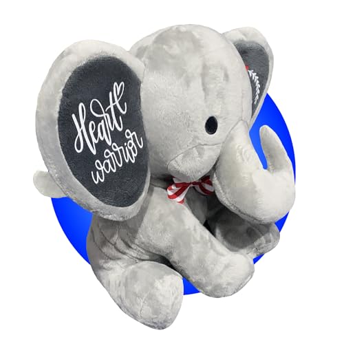 Personalized Gray Elephant Stuffed Animal for Heart Surgery Kids