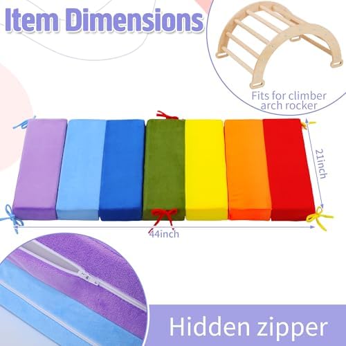 ROYALAY Rainbow Cushion Play Set for Climbing Arch