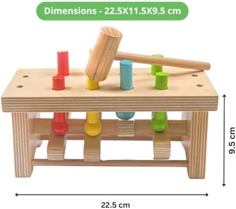Nesta Toys Pounding Bench with Hammer for Kids