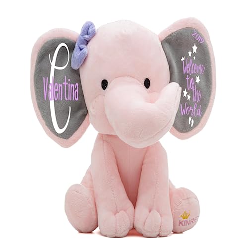 Personalized Stuffed Elephant Plush - 9 Inches Baby Keepsake