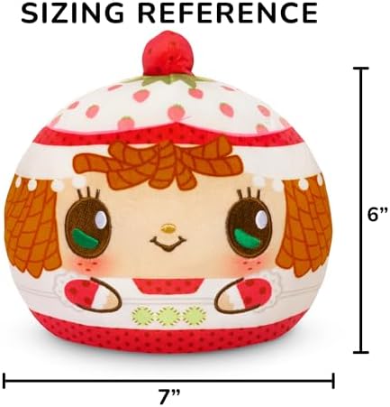 TeeTurtle Strawberry Shortcake Reversible Plushie - Cute Kawaii 6 Inch Scented Toy