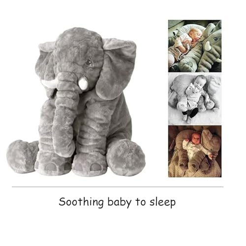 Personalized Plush Elephant Pillow with Name Embroidered