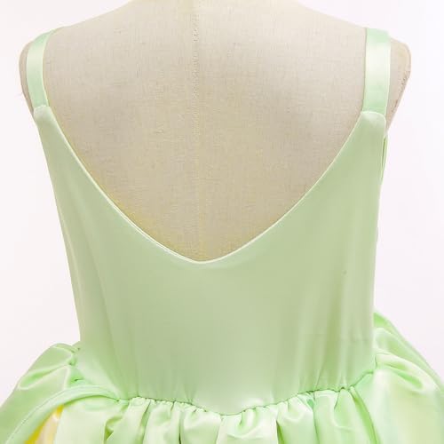 Fairy Frog Princess Dress for Girls Birthday Halloween Costume with Headband