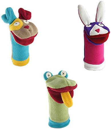 Cate and Levi Hand Puppets Set of Three - Puppy Bunny Frog