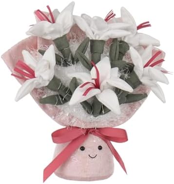 Apricot Lamb Lily Bouquet Stuffed Animal for Kids
