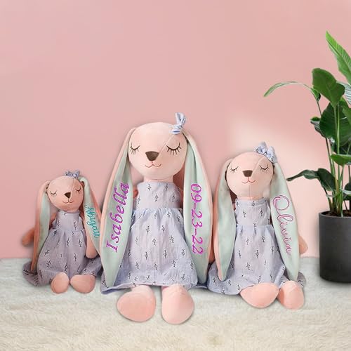 Personalized Easter Bunny with Name Handmade Custom Plush Toy