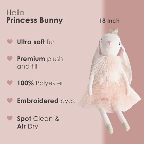 Mon Ami Princess Bunny Plush Doll 18 - Soft Cuddly