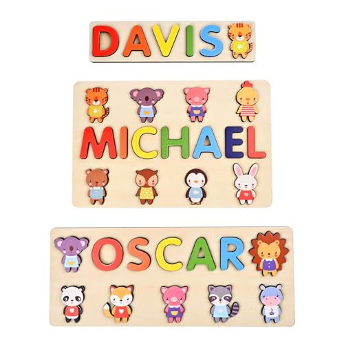 Personalized Wooden Name Puzzles for Kids 1