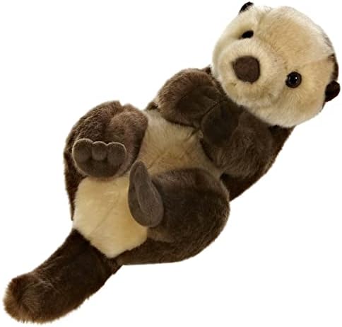 Aurora Realistic Sea Otter Stuffed Animal - 10 Inches Brown 1