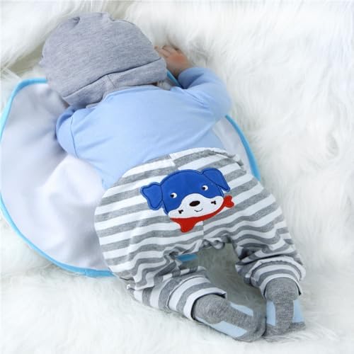 OHIJGN Reborn Baby Doll Boy Clothes 4 pcs Set