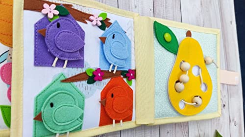 Lion Quiet Baby Book with Animals and Fruits