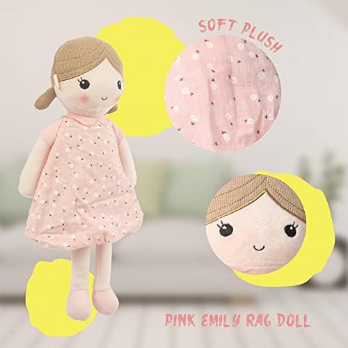 Linzy Toys Emily 15 Soft Plush Rag Doll for Girls