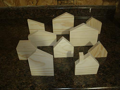 10 Unfinished Wooden House Shapes for Kids