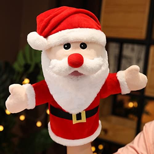 Tiny Heart Santa Plush Hand Puppet - 10 Inch Cute Interactive Toy