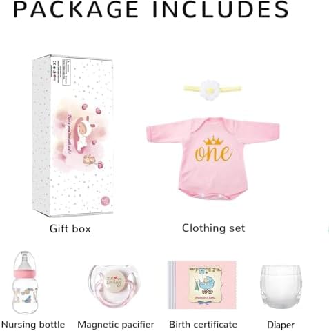 WOOROY Realistic 16 Inch Newborn Baby Doll Girl