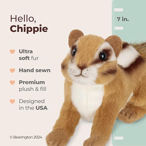 Bearington Collection Chippie Plush Chipmunk Stuffed Animal