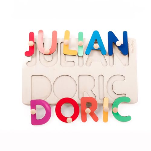 Customized Name Puzzle for Toddlers - Busy Board with Fixed I J Letters