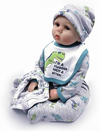 Pedolltree Reborn Baby Doll 22 Inch Dinosaur Outfit 5pcs Set