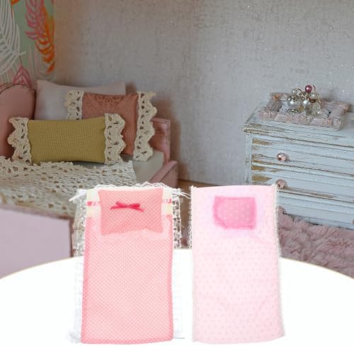 ibasenice Miniature Cotton Doll House Bedding Set
