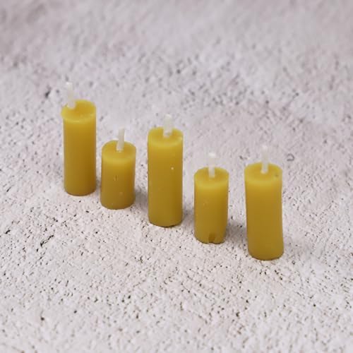 Dollhouse Miniature Candle Set 5pc - White