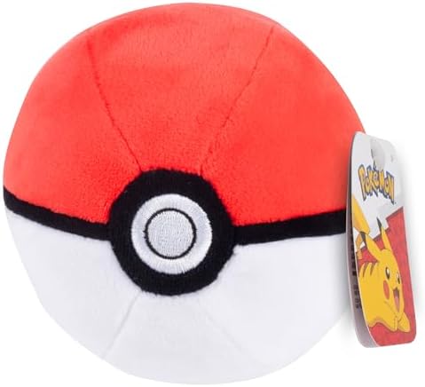 Pokemon 5 Inch Poke Ball Plush - Officially Licensed