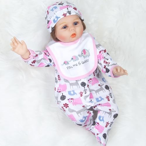 Babyfere Reborn Baby Girl Doll 5-Piece Outfits Set