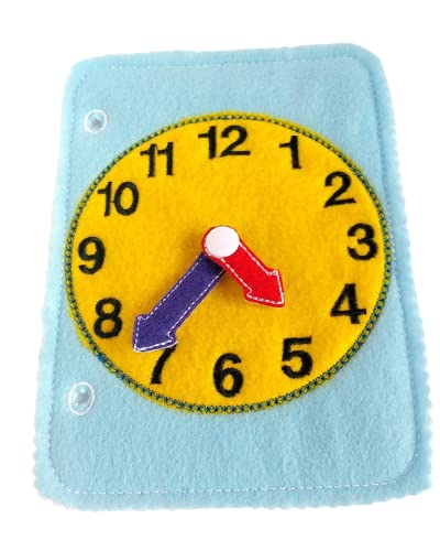 Learn to Tell Time Toddler Quiet Book Page 1