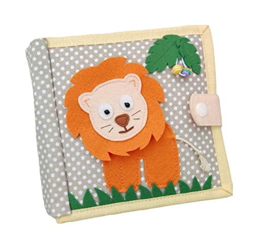 Lion Quiet Baby Book with Animals and Fruits