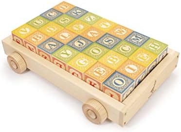Uncle Goose Classic ABC Blocks with Wagon