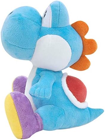 Little Buddy 1219 Super Mario Light Blue Yoshi Plush Toy 7 Inches
