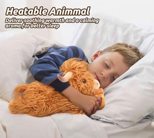 Cuckool Highland Cow Stuffed Animal Heating Pad