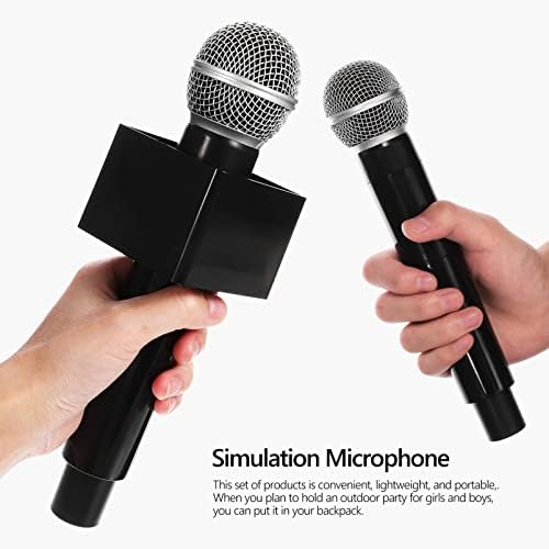 TOYANDONA Fake Microphone Prop Black