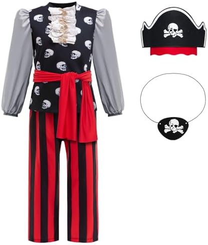Kids Pirate Costume for Boys with Accessories