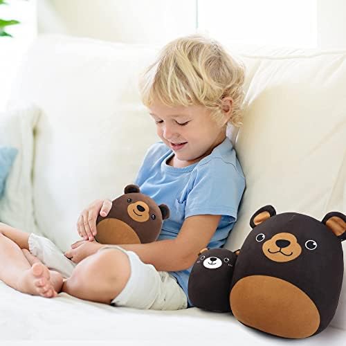 BenBen Bear Plush Toy Set of 3 12 and 7 Squishy Stuffed Animals