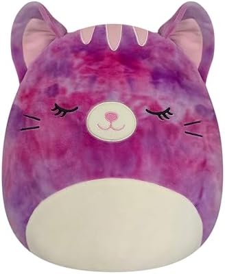 Squishmallows 14-Inch Tie Dye Cat Caeli - Collectible Plush
