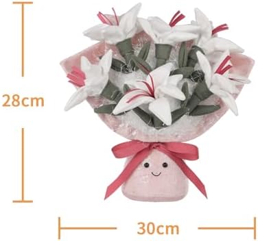 Apricot Lamb Lily Bouquet Stuffed Animal for Kids