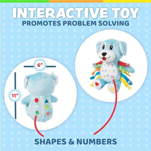 Buckle Toys Barkley Dog Sensory Learning Toy for Toddlers
