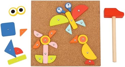 TOOKYLAND Fine Motor Toys Hammer and Nails Game for Kids