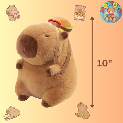 Cute Capybara Plush with Turtle Backpack - 8 Inch Huggable Stuffed Animal