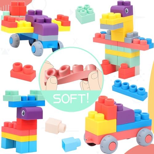 COUOMOXA Soft Building Blocks for Toddlers 1