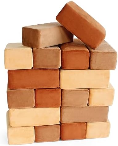 Plush Blocks Desert Set of 24 - Safe Foam Blocks for Kids