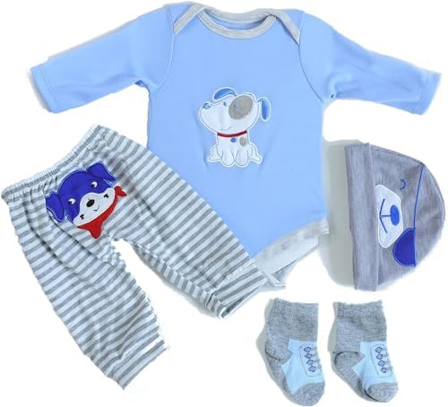 scnbom Reborn Baby Doll Clothes 4pcs Set