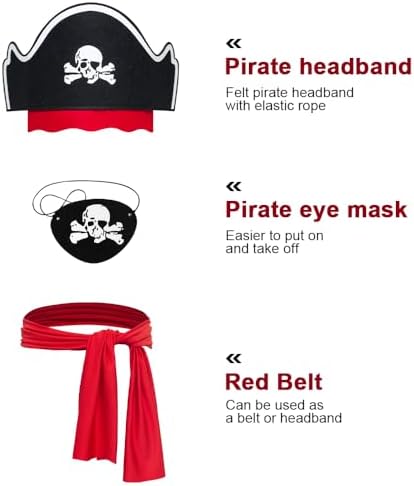 Kids Pirate Costume for Boys with Accessories