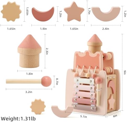 YOUUYS Castle Activity Cube for Kids 3 Years