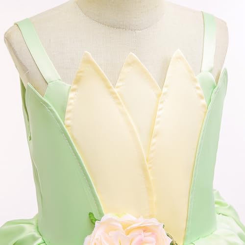 Fairy Frog Princess Dress for Girls Birthday Halloween Costume with Headband